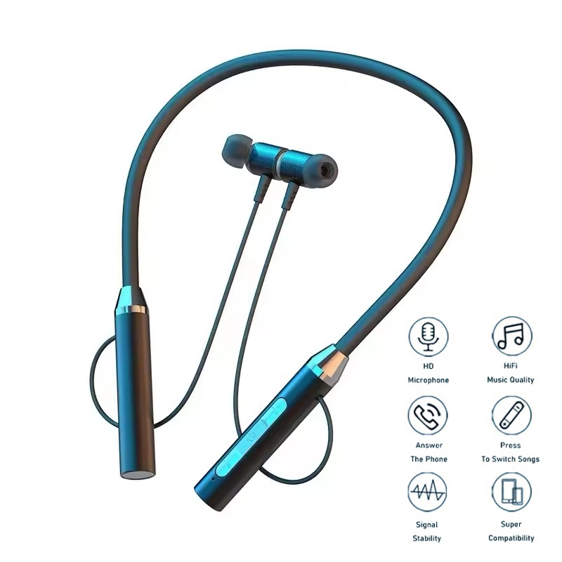 Magnetic Neckband Sports Earphones - Fones de ouvido sem fio bluetooth,