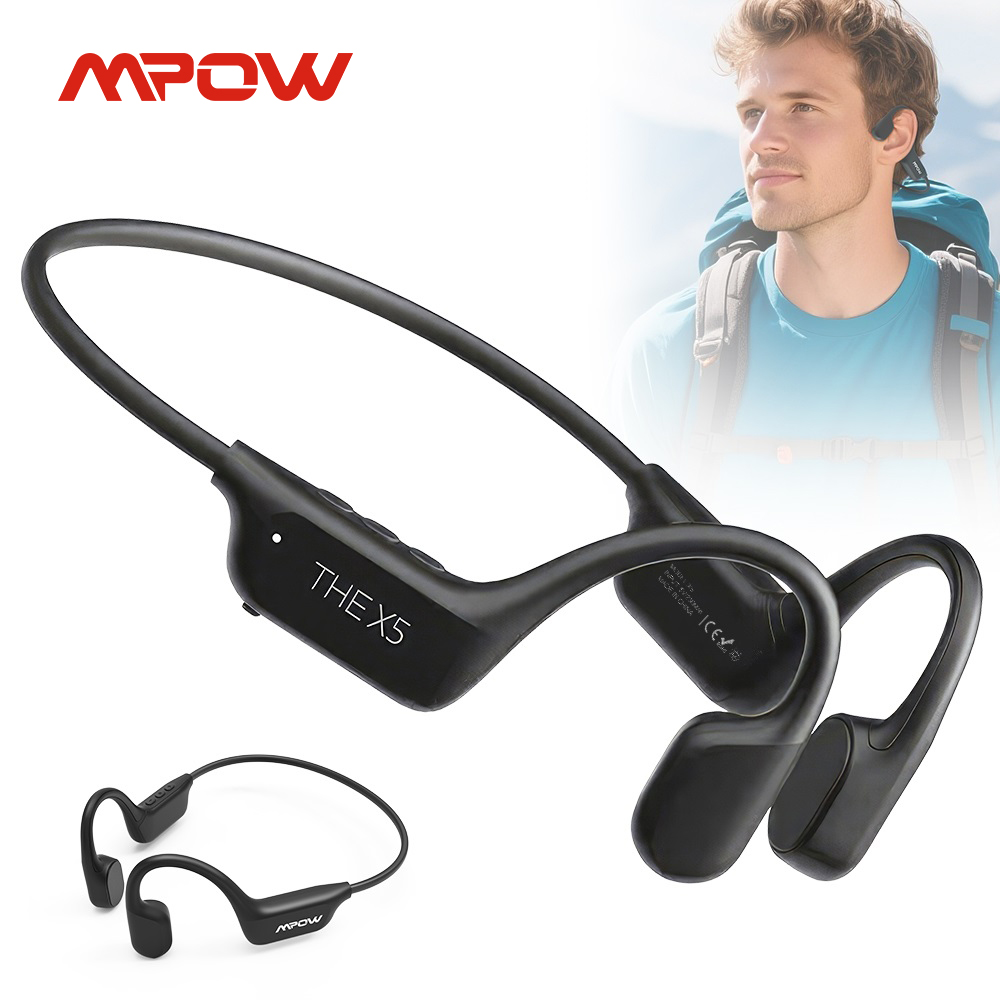 Bone Conduction Running Headphones - Fones de Ouvido Mpow X5 com