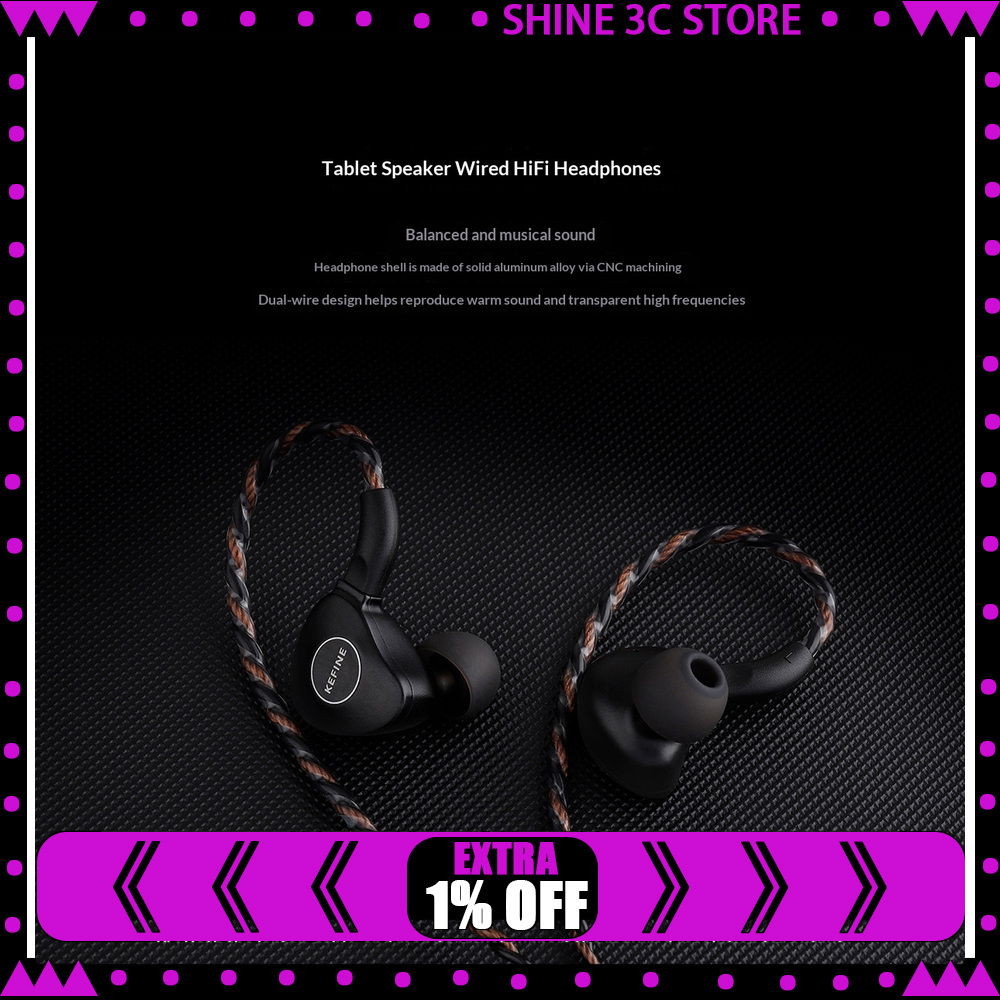 Planar Magnetic Iem Earphones - KEFINE Klanar Fones de Ouvido Intra-Auriculares