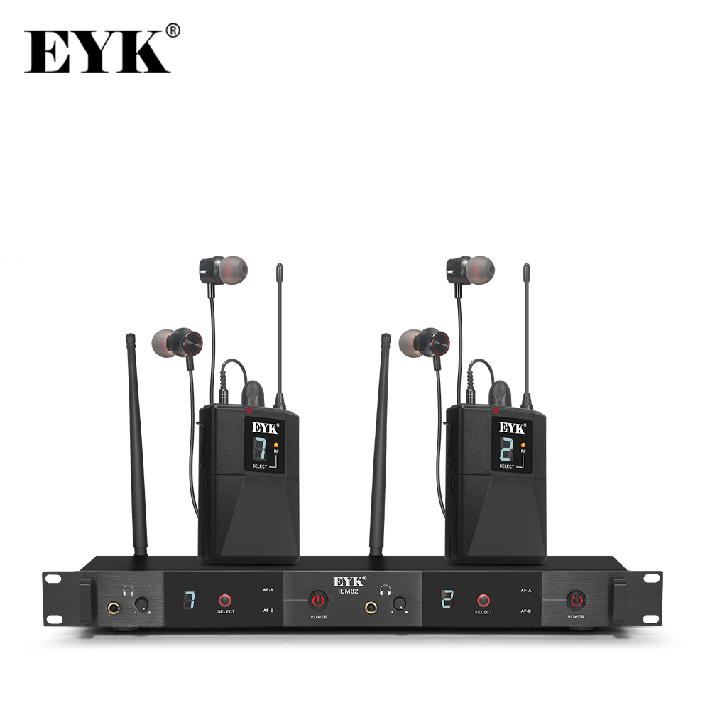 In Ear Monitors For Singers - Eyk iem82 uhf sem fio no