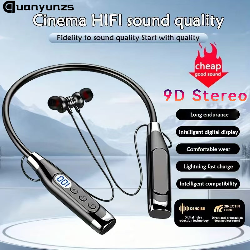 Magnetic Neckband Sports Earphones - Verdadeiro estéreo sem fio fones de