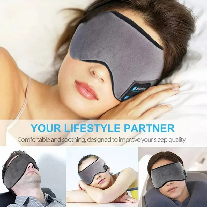 Sleep Mask Headphones Bluetooth - Faixa de Cabeça Sem Fio Bluetooth