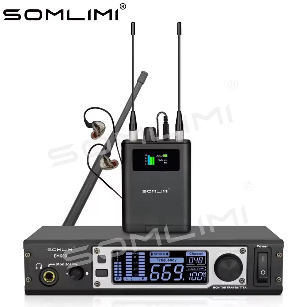In Ear Monitors For Singers - SOMLIMI Profissional EM600 Sistema de Monitoramento