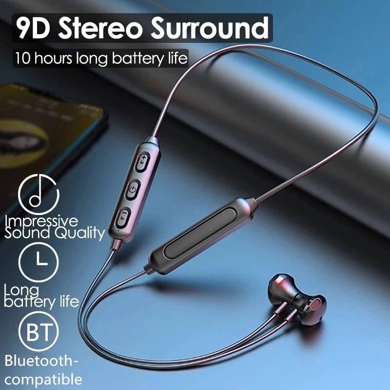 Magnetic Neckband Sports Earphones - Fones de ouvido sem fio, com