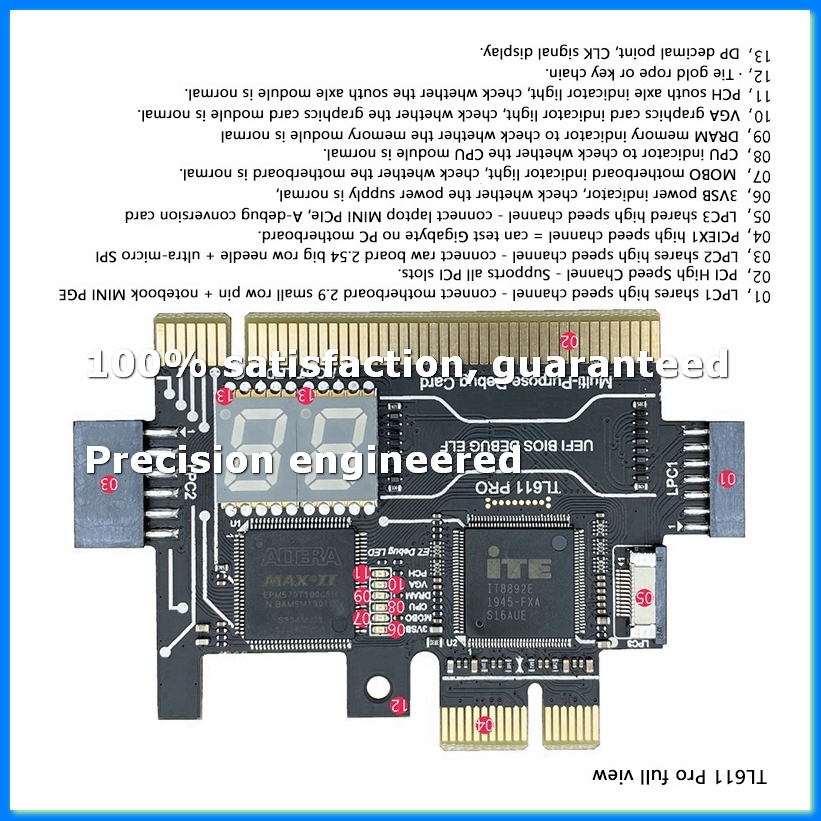 Laptops - Cartão de Diagnóstico TL611 PRO, Cartão