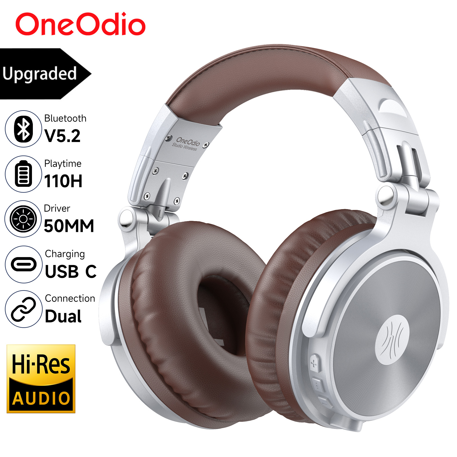 Anc Wireless Over Ear Headphones - Oneodio atualização pro c sem fio
