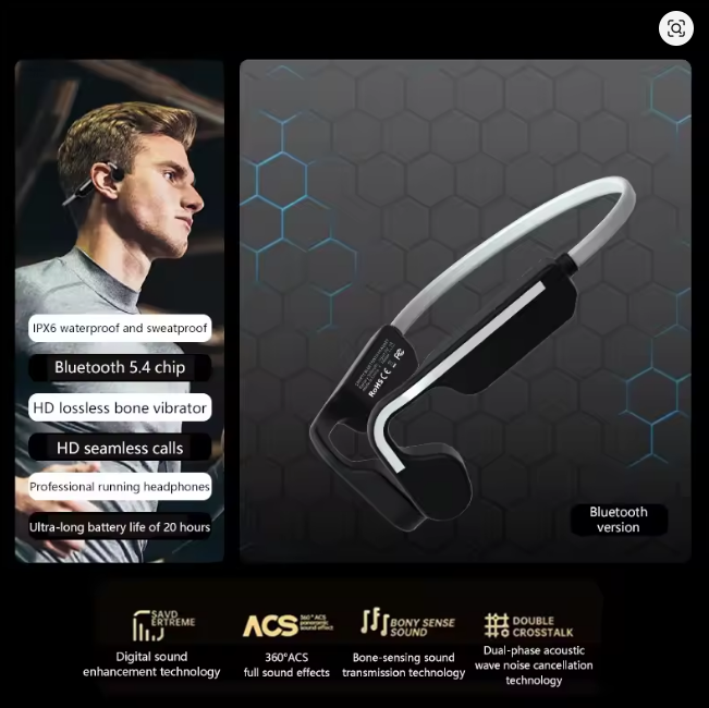 Fones de Ouvido por Condução Ó - Bone Conduction Running Headphones avaliação e preço