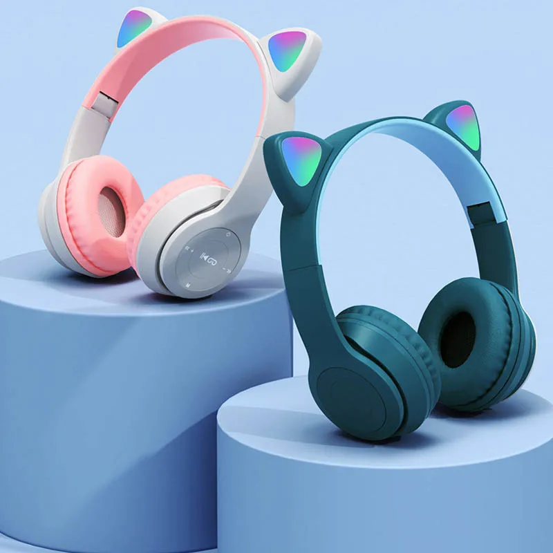Bonito gato orelha bluetooth f - Cat Ear Bluetooth Headset Led avaliação e preço