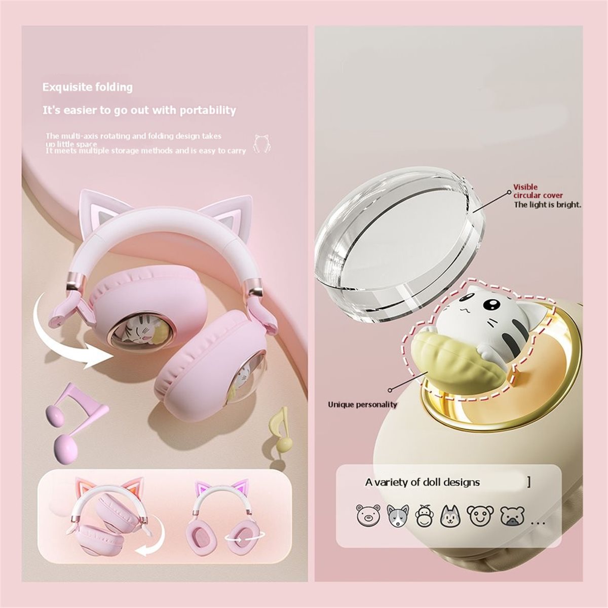 [PACK DE VALOR] Fone de Ouvido - Cat Ear Bluetooth Headset Led avaliação e preço