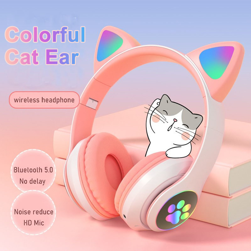 Fones de Ouvido Bluetooth Sem  - Cat Ear Bluetooth Headset Led avaliação e preço