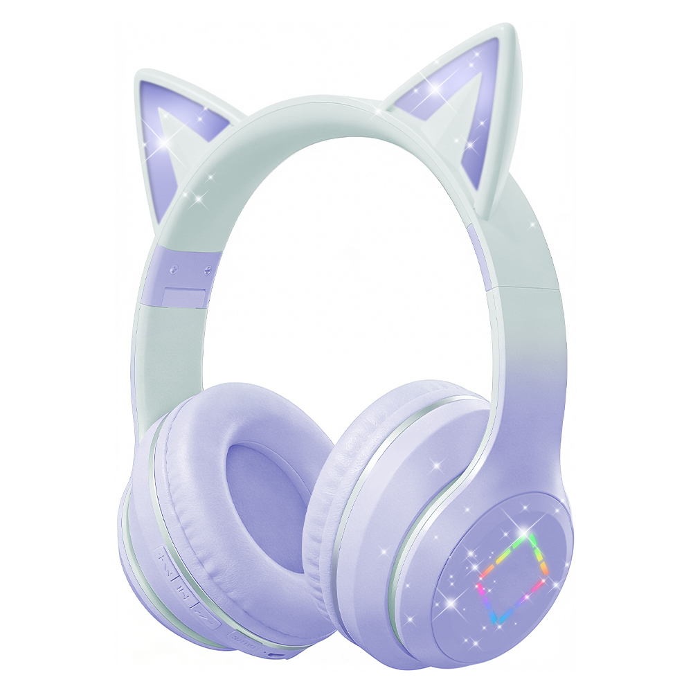 Lindos auscultadores sem fios  - Cat Ear Bluetooth Headset Led avaliação e preço
