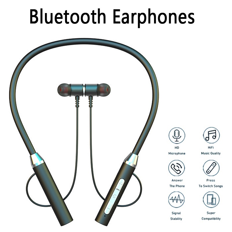 9d sem fio bluetooth fones de  - Magnetic Neckband Sports Earphones avaliação e preço