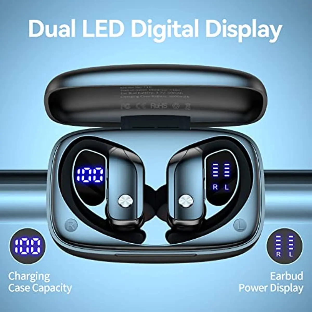 Fones de ouvido sem fio Blueto - Anc Wireless Over Ear Headphones avaliação e preço