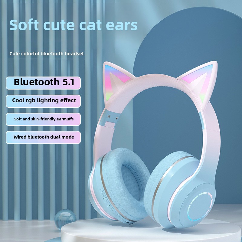 Novo Fone de Ouvido Bluetooth  - Cat Ear Bluetooth Headset Led avaliação e preço