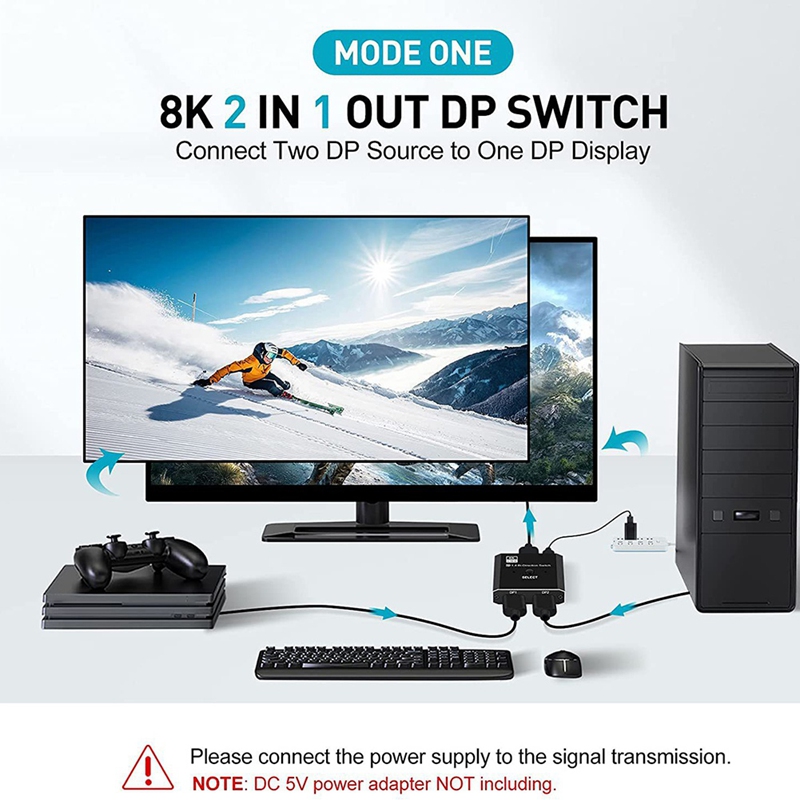 Switch DisplayPort 8K 2 em 1 S - Laptops avaliação e preço