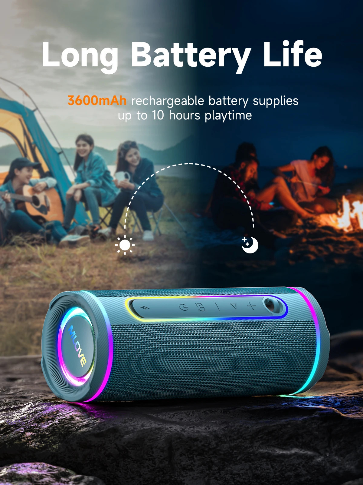 Alto-falante Bluetooth portáti - Portable Bluetooth Speaker Waterproof Ipx7 avaliação e preço