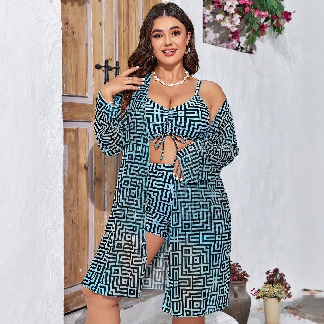 Maiô Plus Size com estampa geo - Cameras avaliação e preço